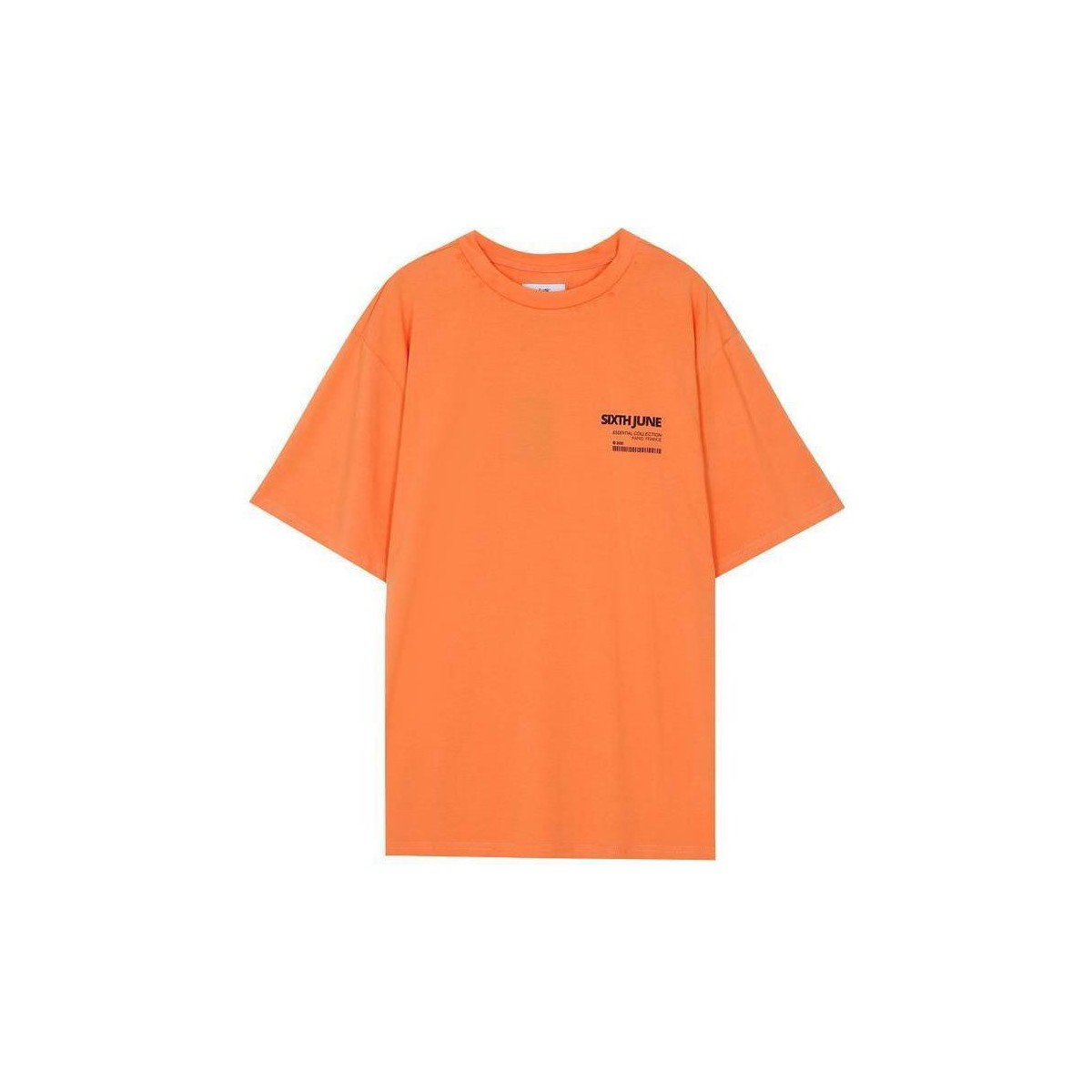 Textiel Heren T-shirts korte mouwen Sixth June T-shirt  barcode Orange