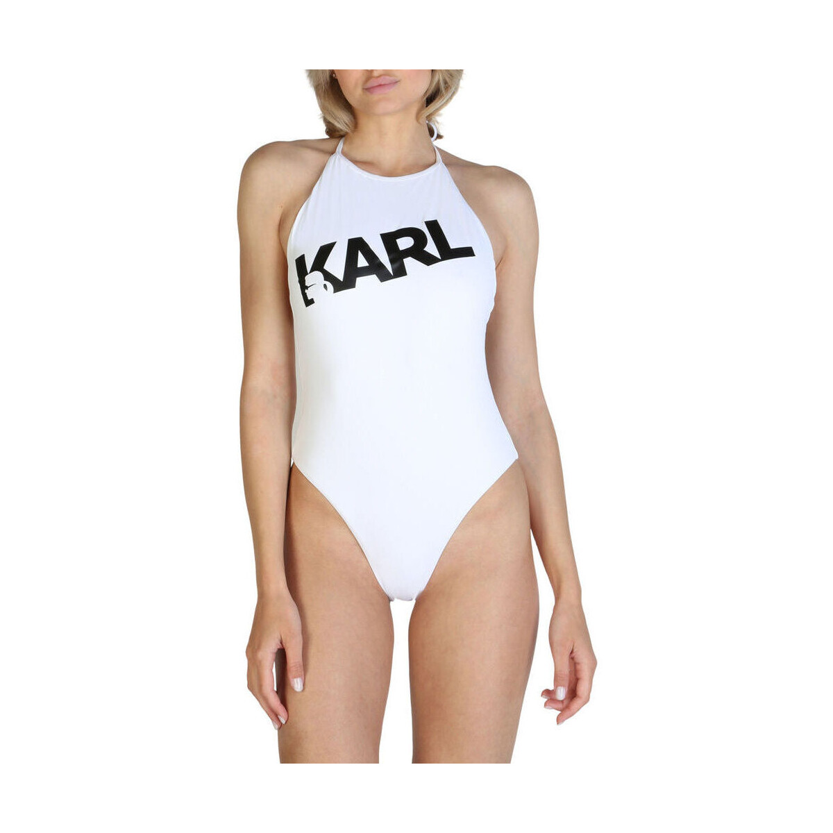 Textiel Dames Bikinibroekjes- en tops Karl Lagerfeld - kl21wop03 Wit