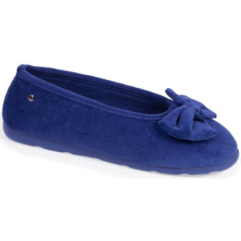 Schoenen Dames Sloffen Isotoner chaussons ballerine everywear bleu Blauw