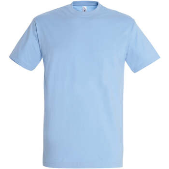 Textiel Dames T-shirts korte mouwen Sols IMPERIAL camiseta color Azul Cielo Blauw