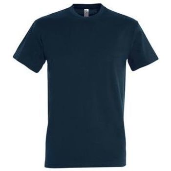 Textiel Dames T-shirts korte mouwen Sols IMPERIAL camiseta color Azul Petróleo Blauw