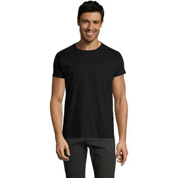 Textiel Heren T-shirts korte mouwen Sols Camiseta IMPERIAL FIT color Negro Zwart