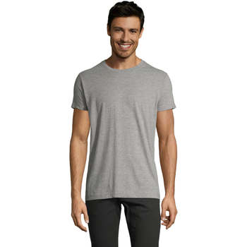 Textiel Heren T-shirts korte mouwen Sols Camiseta IMPERIAL FIT color Gris mezcla Grijs