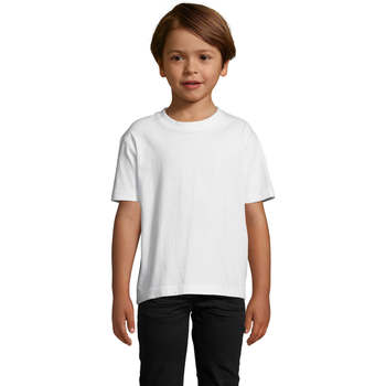 Textiel Kinderen T-shirts korte mouwen Sols Camista infantil color blanco Wit