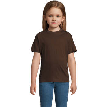 Textiel Kinderen T-shirts korte mouwen Sols Camista infantil color chocolate Brown