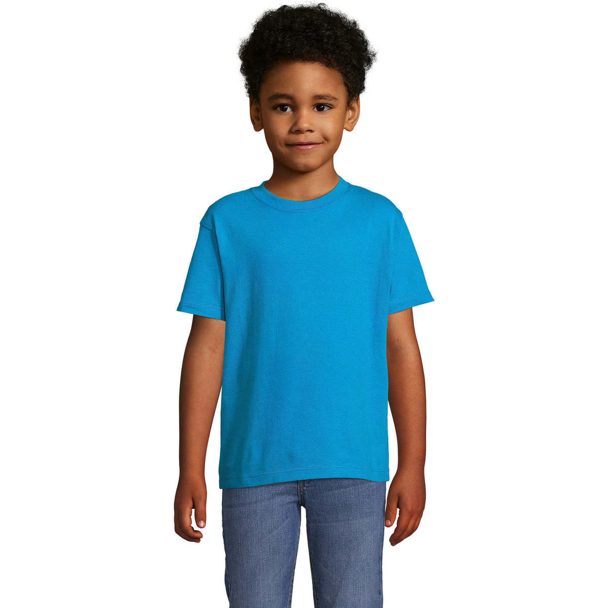 Textiel Kinderen T-shirts korte mouwen Sols Camista infantil color Aqua Blauw
