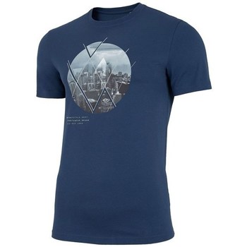 Textiel Heren T-shirts korte mouwen 4F TSM023 Bleu marine