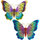 Wonen Beeldjes Signes Grimalt Vlinder Muur Ornament 2 Stuks Multicolour