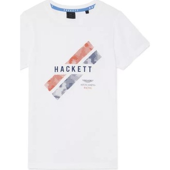 Textiel Jongens T-shirts korte mouwen Hackett  Wit