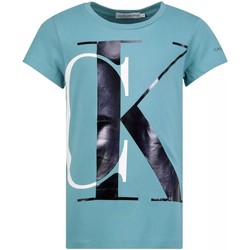 Textiel Meisjes T-shirts korte mouwen Calvin Klein Jeans  Blauw