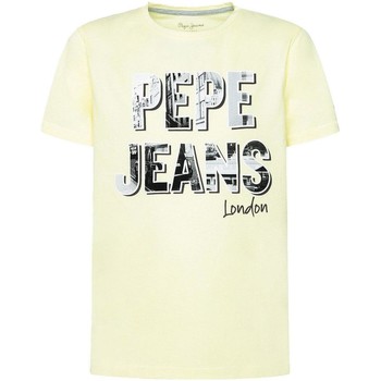 Textiel Jongens T-shirts korte mouwen Pepe jeans  Geel