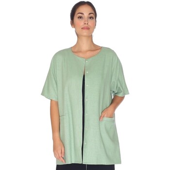 Textiel Dames Mantel jassen Pepaloves Linen Jacket - Green Groen