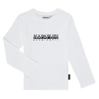 Textiel Jongens T-shirts met lange mouwen Napapijri S-BOX LS Wit