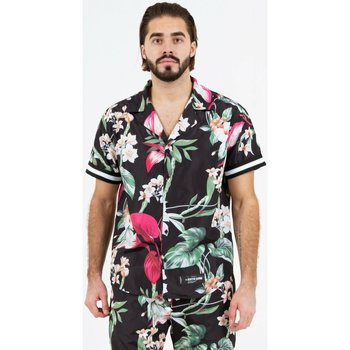 Textiel Heren Overhemden korte mouwen Sixth June Chemise  tropical Zwart
