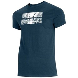 Textiel Heren T-shirts korte mouwen 4F TSM025 Bleu marine