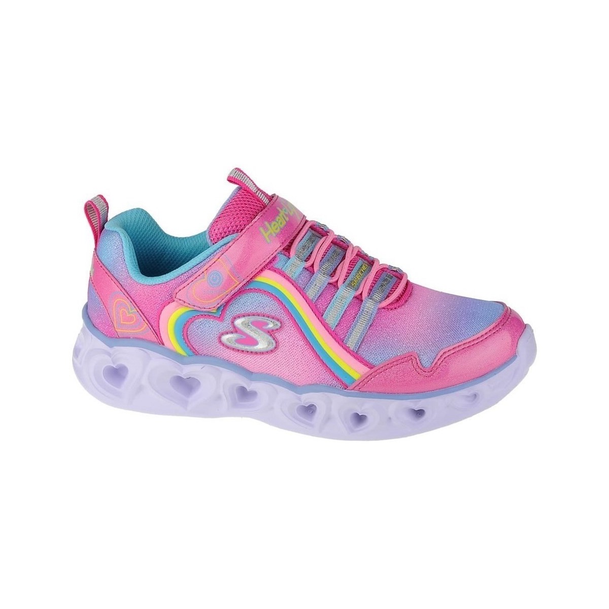 Schoenen Kinderen Lage sneakers Skechers Heart Lights Rainbow Lux Roze