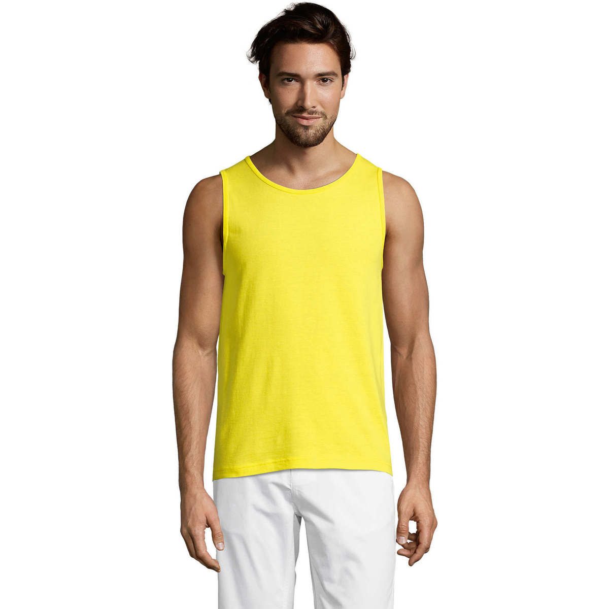 Textiel Heren Mouwloze tops Sols Justin camiseta sin mangas Geel