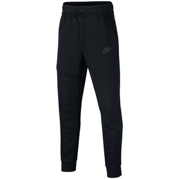 Textiel Jongens Broeken / Pantalons Nike Sportswear Tech Fleece Zwart
