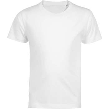 Textiel Kinderen T-shirts korte mouwen Sols Camiseta de niño con cuello redondo Wit