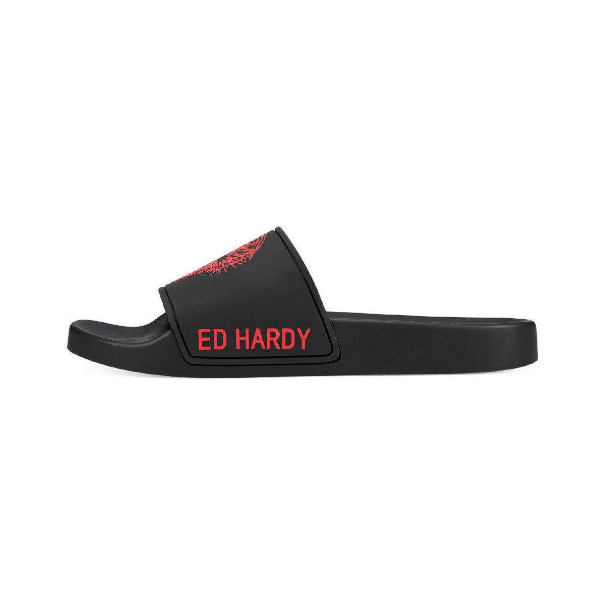 Schoenen Heren Slippers Ed Hardy Sexy beast sliders black-red Rood