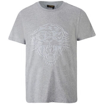 Textiel Heren T-shirts korte mouwen Ed Hardy - Tiger glow t-shirt mid-grey Grijs