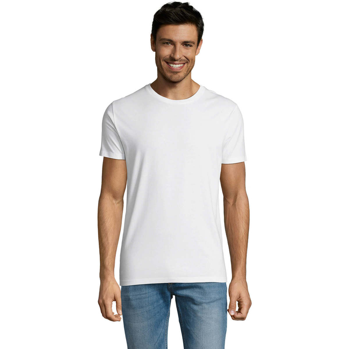 Textiel Heren T-shirts korte mouwen Sols Martin camiseta de hombre Wit