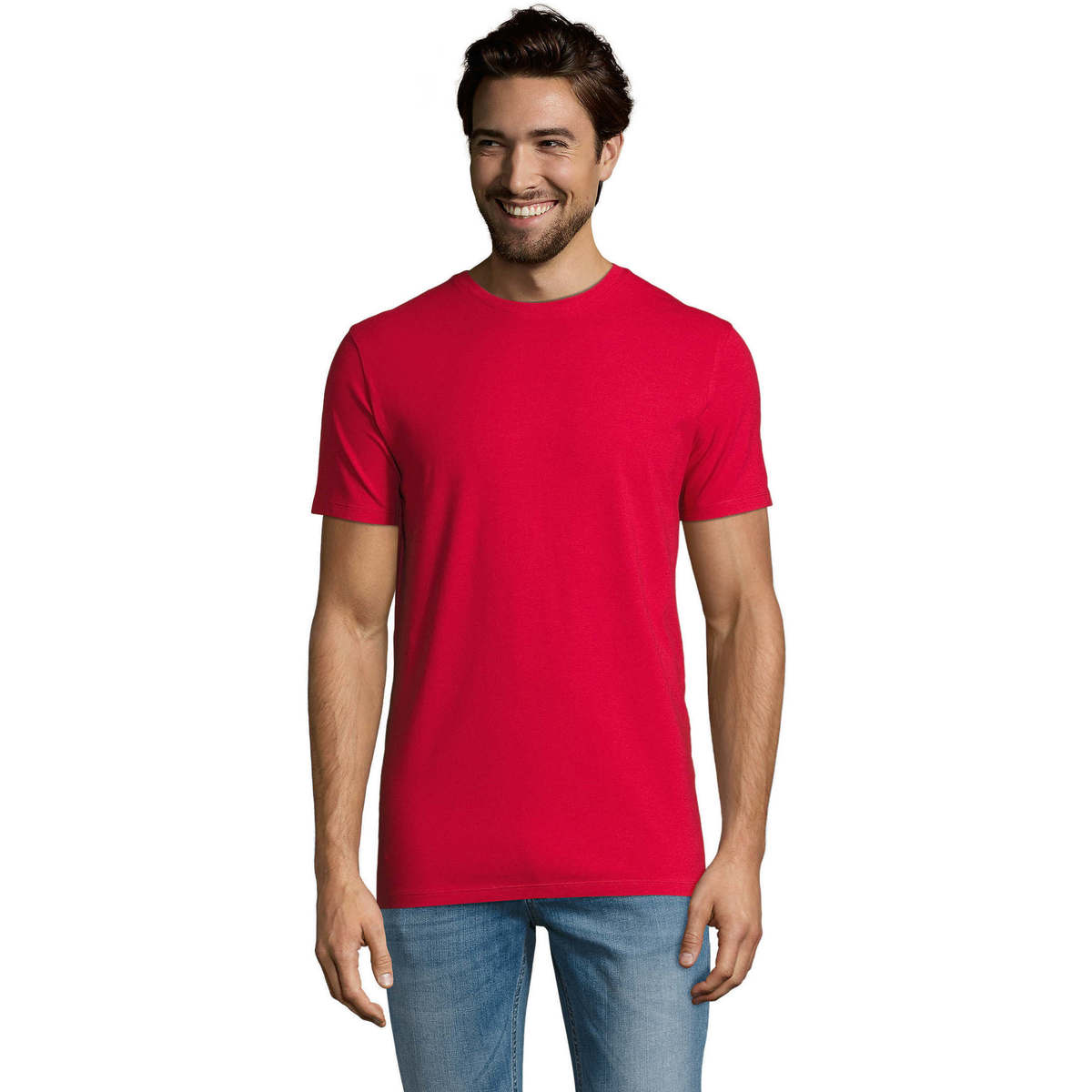 Textiel Heren T-shirts korte mouwen Sols Camiserta de hombre de cuello redondo Rood