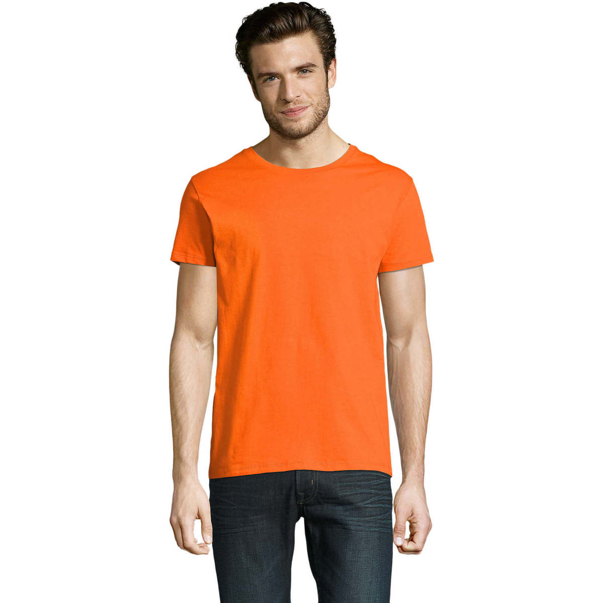 Textiel Heren T-shirts korte mouwen Sols CAMISETA DE MANGA CORTA Orange