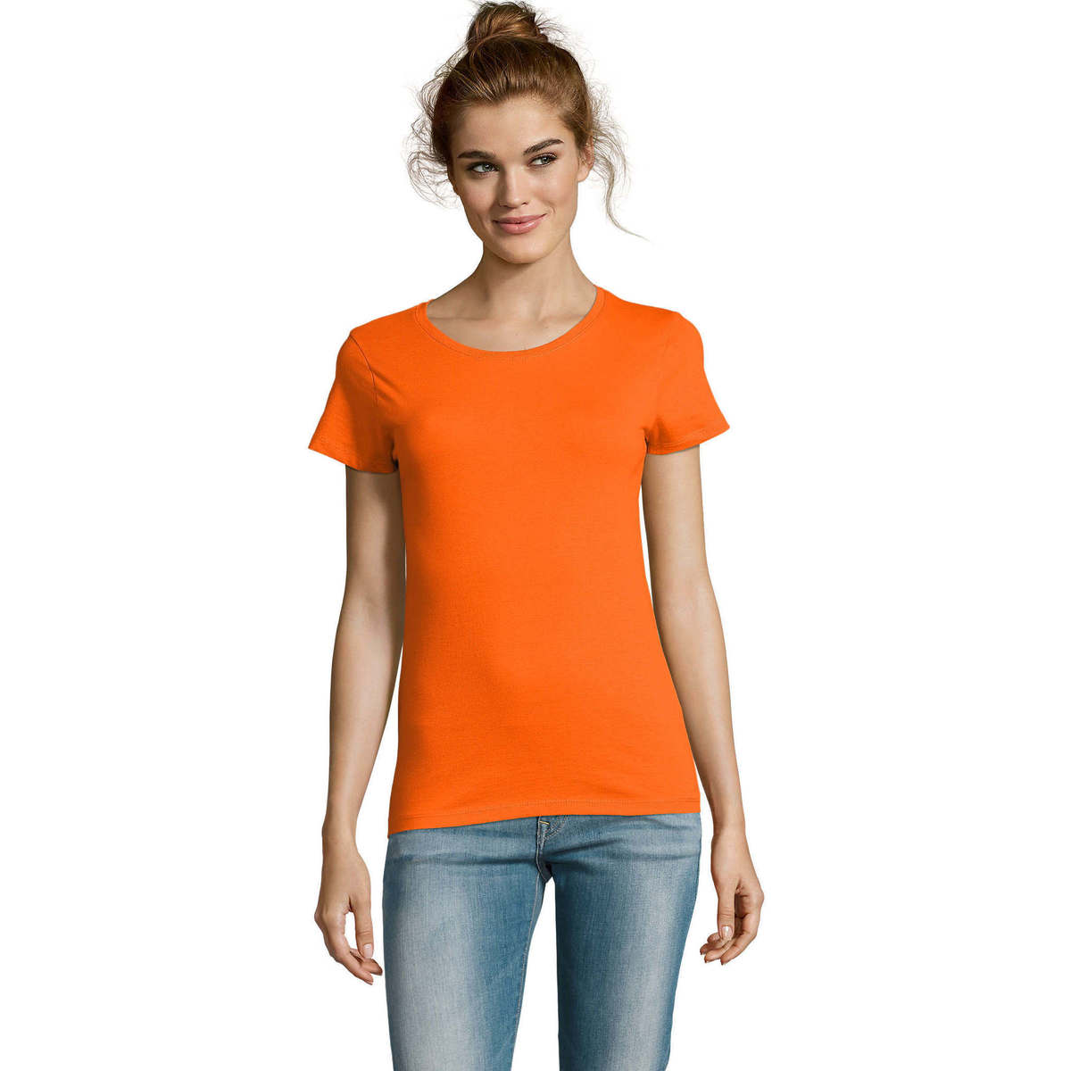 Textiel Dames T-shirts korte mouwen Sols CAMISETA DE MANGA CORTA Orange