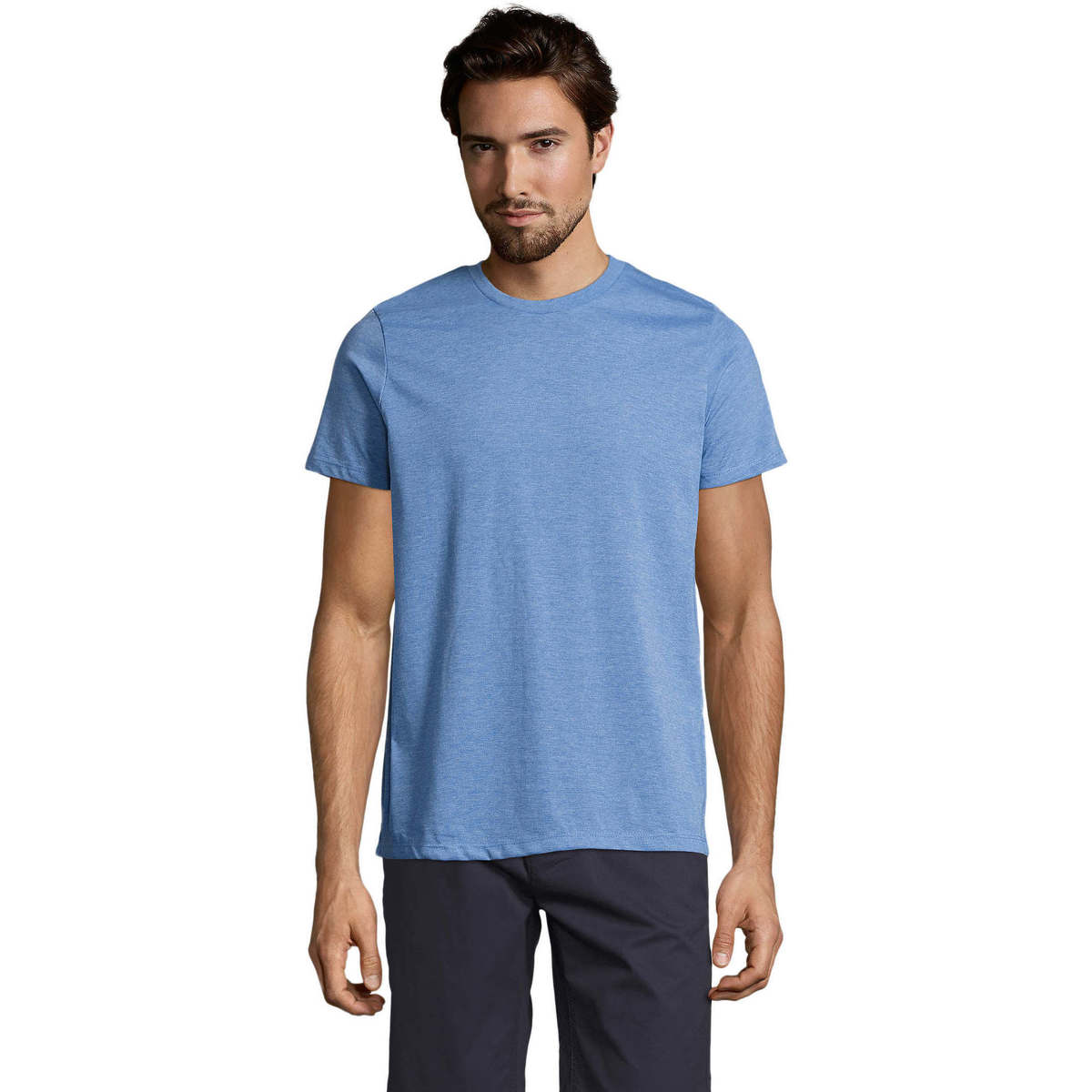 Textiel Heren T-shirts korte mouwen Sols Mixed Men camiseta hombre Blauw