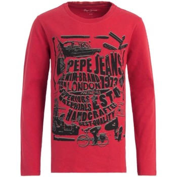 Textiel Jongens T-shirts korte mouwen Pepe jeans  Rood