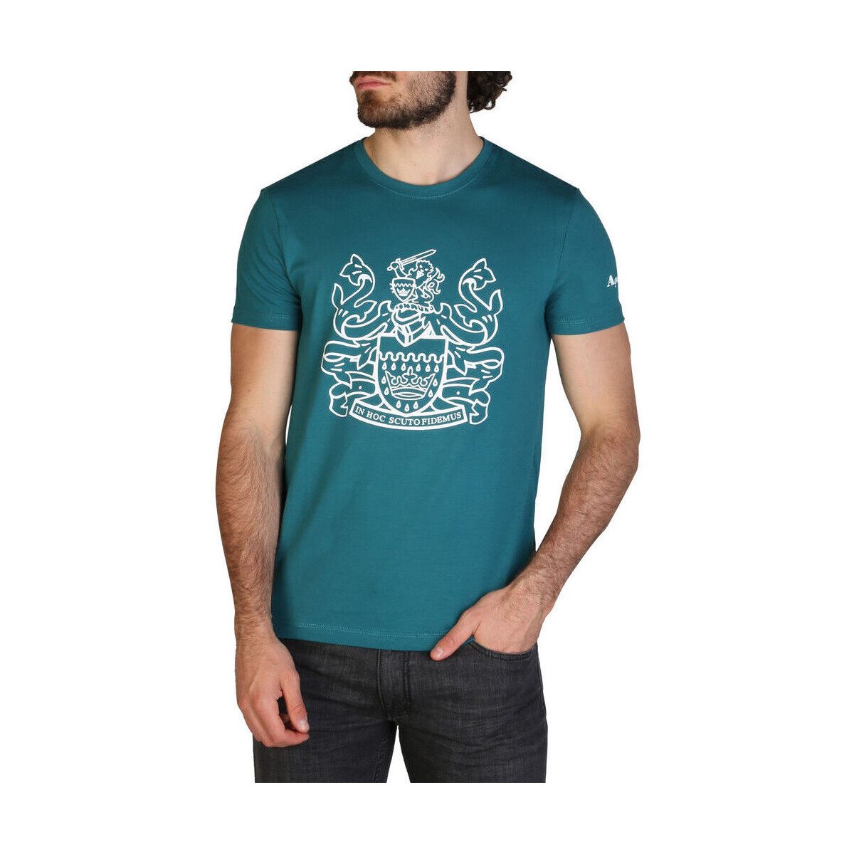 Textiel Heren T-shirts korte mouwen Aquascutum - qmt002m0 Groen