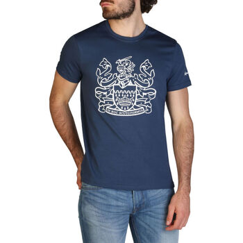 Textiel Heren T-shirts korte mouwen Aquascutum - qmt002m0 Blauw