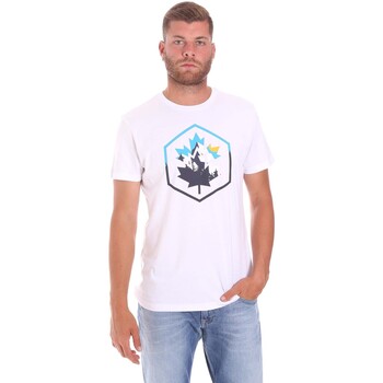 Textiel Heren T-shirts korte mouwen Lumberjack CM60343 023EU Wit