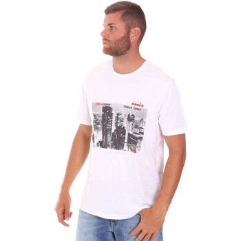 Textiel Heren T-shirts korte mouwen Diadora 102175861 Wit