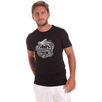Textiel Heren T-shirts korte mouwen Roberto Cavalli HST64B Zwart