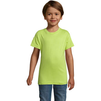 Textiel Jongens T-shirts korte mouwen Sols REGENT FIT CAMISETA MANGA CORTA Groen