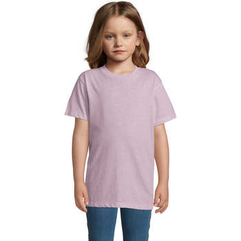 Textiel Kinderen T-shirts korte mouwen Sols REGENT FIT CAMISETA MANGA CORTA Roze