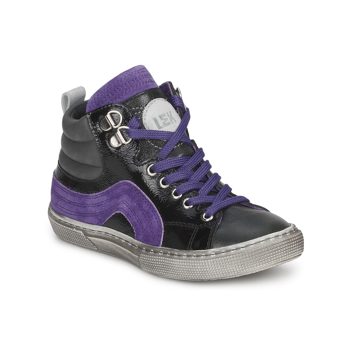 Schoenen Jongens Hoge sneakers Little Mary OPTIMAL Zwart / Violet