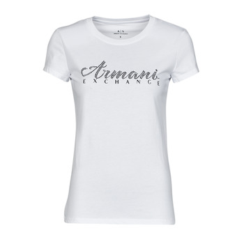 Textiel Dames T-shirts korte mouwen Armani Exchange 8NYT91 Wit