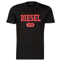 Textiel Heren T-shirts korte mouwen Diesel T-DIEGOR-K46 Zwart