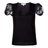 Textiel Dames T-shirts korte mouwen Morgan DSCAPE Zwart