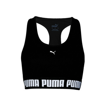 Textiel Dames Sport BHs Puma MID IMPACT PUMA STRONG BRA PM Zwart