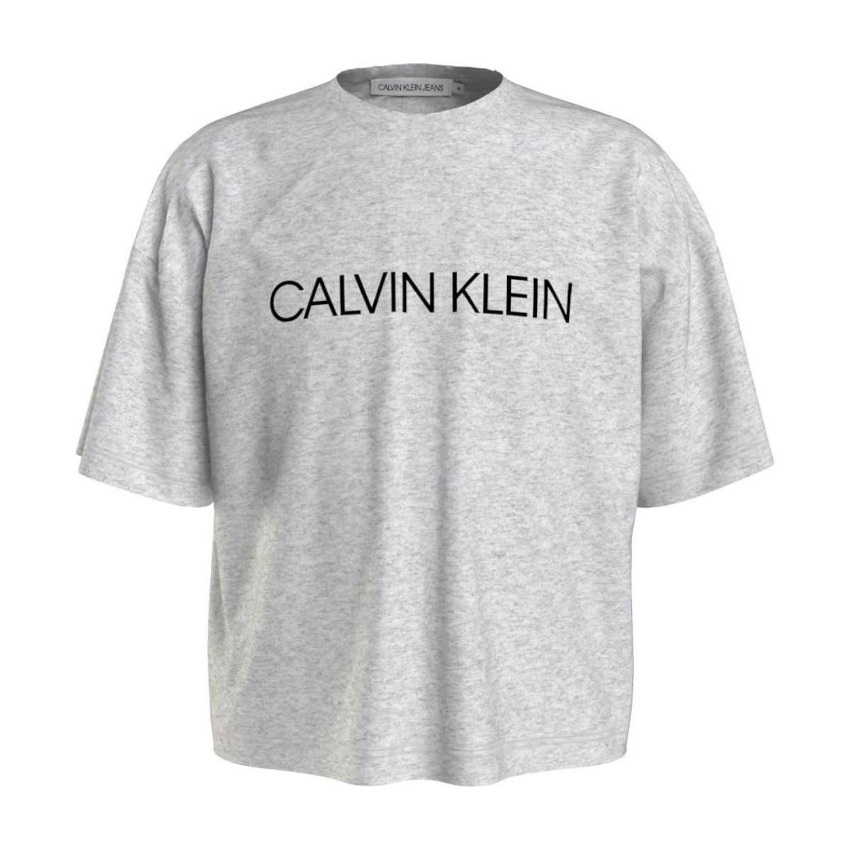 Textiel Meisjes T-shirts korte mouwen Calvin Klein Jeans  Grijs