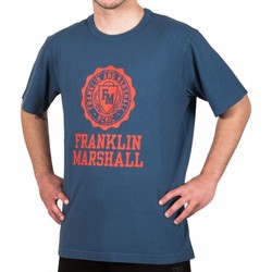 Textiel Heren T-shirts korte mouwen Franklin & Marshall T-shirt Franklin & Marshall Classique bleu marine