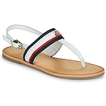 Schoenen Dames Sandalen / Open schoenen Tommy Hilfiger CORPORATE WEBBING FLAT SANDAL Navy / Rood / Wit