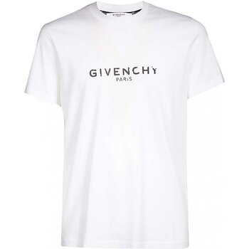 Textiel Heren T-shirts korte mouwen Givenchy BM70K93002 Wit