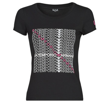 Textiel Dames T-shirts korte mouwen Emporio Armani EA7 XYLE Zwart