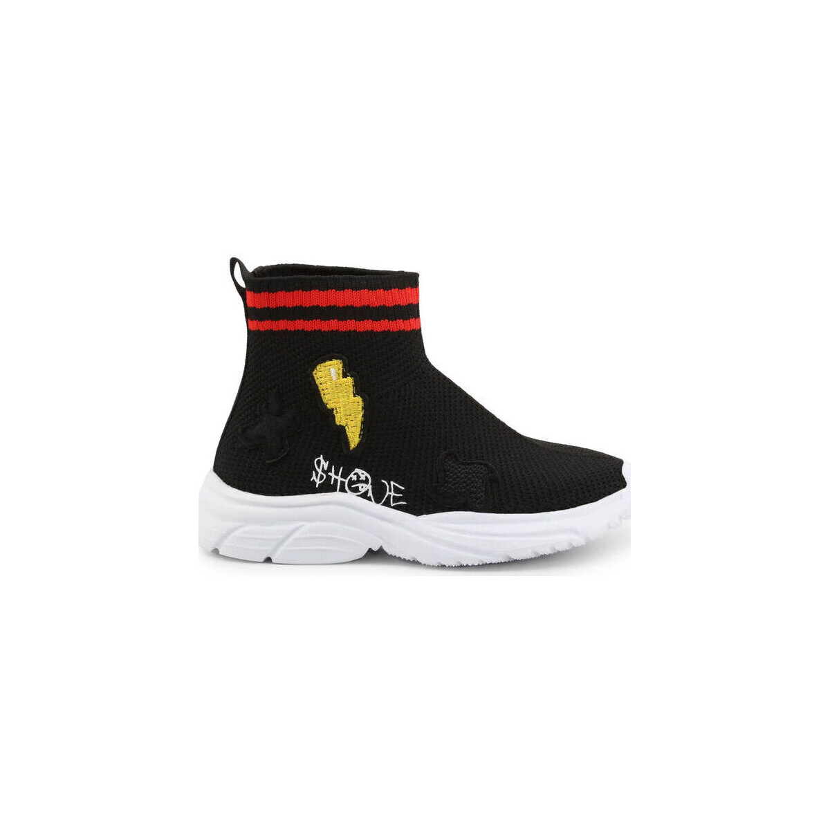 Schoenen Heren Sneakers Shone 1601-005 Black/Red Zwart