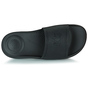FitFlop Iqushion Pool Slide Tonal Rubber Zwart